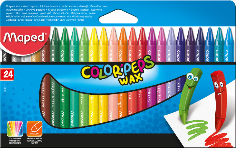 Image of Kritpenset Maped color'peps 24 wax crayon (12F) 861013 3154148610137
