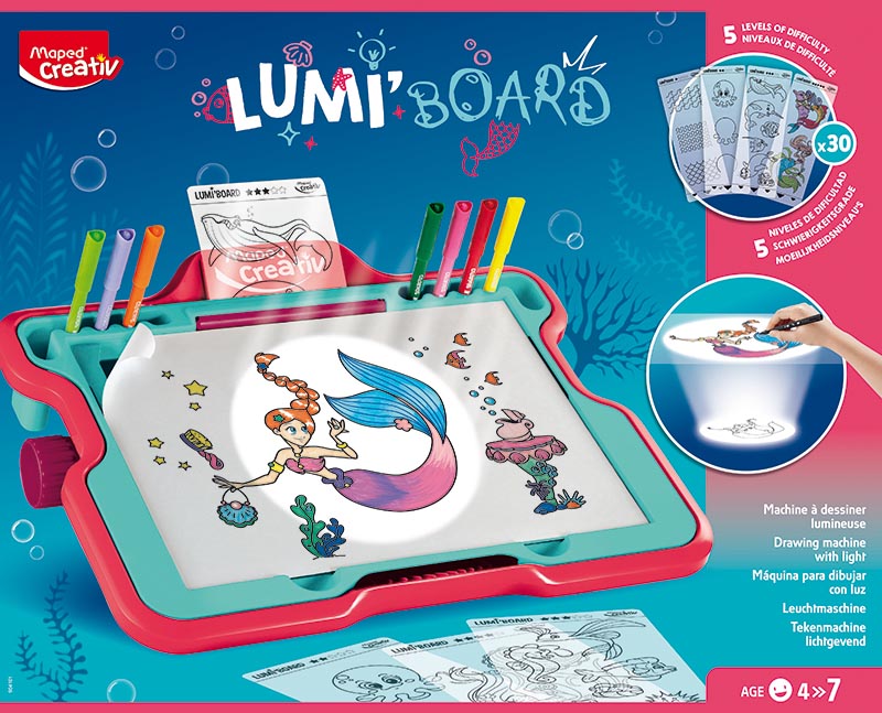 Image of Ritbräda Maped Lumi Board Mermaids 4+ 904101 3154149041015