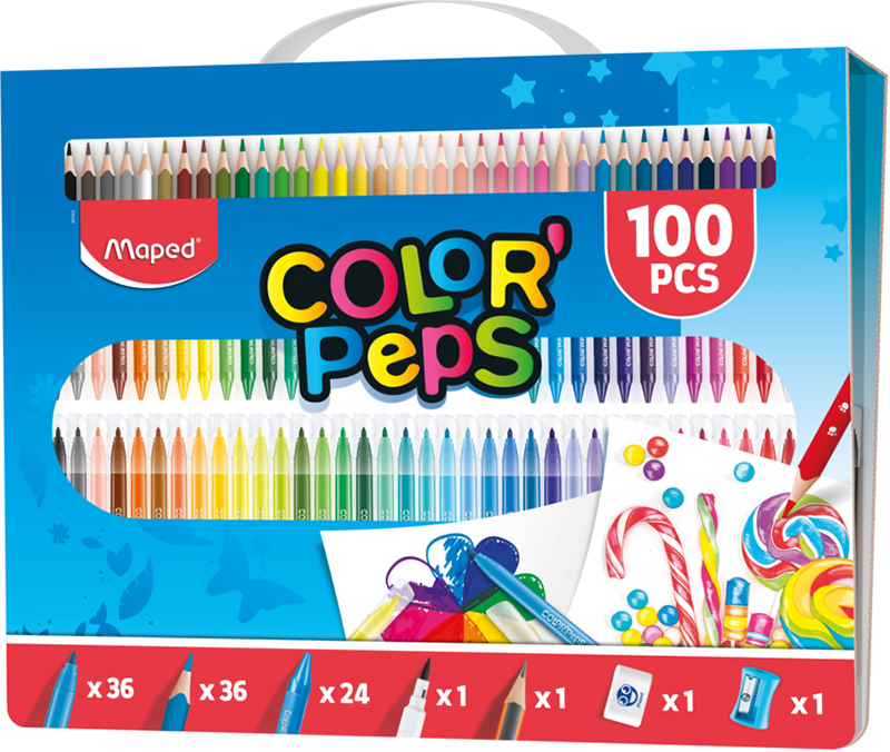 Image of Barnset Maped Creative Colouring Kit 100pcs 907003 3154149070039