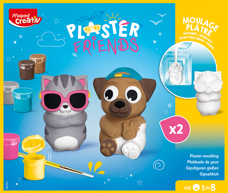 Image of Lerset Maped Plaster Friends  - Summer (Cat & Dog) 5+ 907207 3154149072071