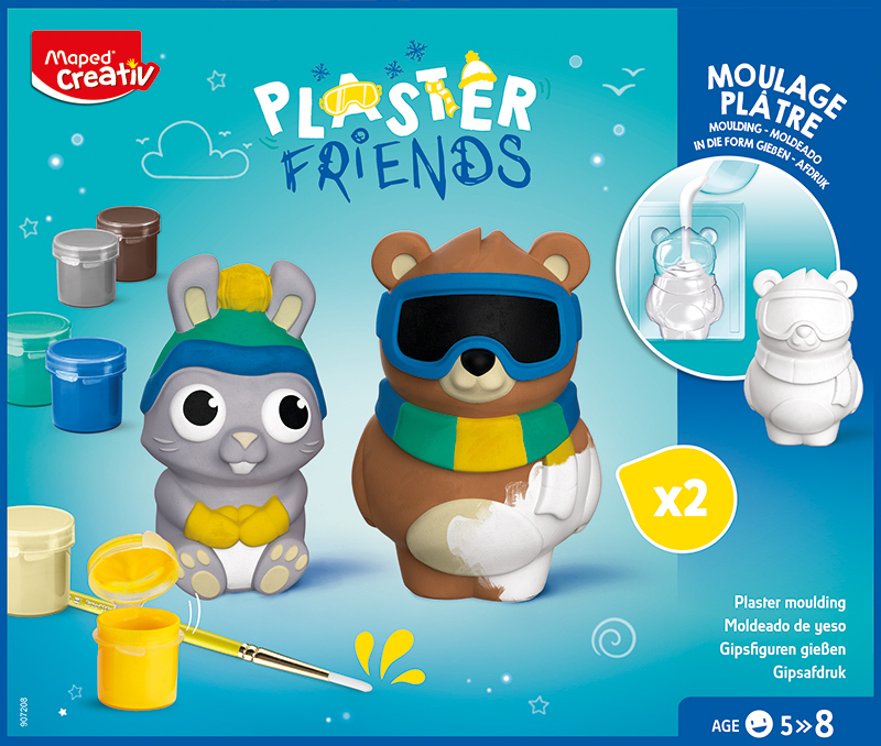 Image of Lerset Maped Plaster Friends - Winter (Bear & Rabbit) 5+ 907208 3154149072088