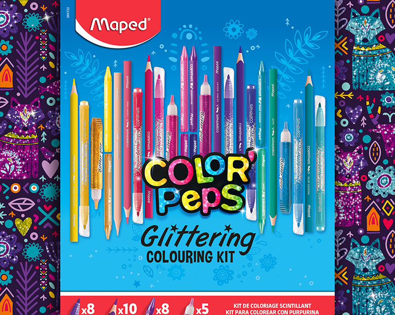 Image of Pysselset Maped GLITTERING COLOURING KIT CARDBOARD BOX 984722 3154149847228