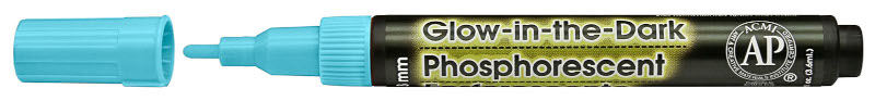 Image of Textilmarker Glow In The Dark, Blå  (12F) 53062 28617222004