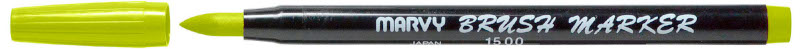 Image of Penselpenna Marvy Uchida Brush Marker Yellow Green (12F) 59543 28617155203