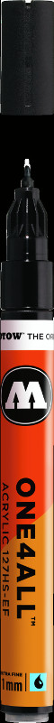 Image of Akrylmarker Molotow 127HS-EF 1mm signal black 180 127101 4250397600024
