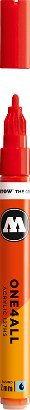 Image of Akrylmarker Molotow 127HS 2mm traffic red  013 127202 4250397600055