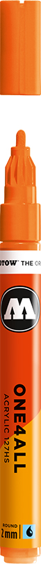 Image of Akrylmarker Molotow 127HS 2mm neon orange fluo. 218 127230 4250397600338