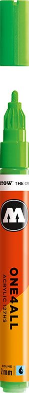Image of Akrylmarker Molotow 127HS 2mm neon green fluo. 219 127232 4250397600352