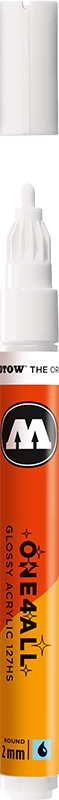 Image of Akrylmarker Molotow 127HS 2mm GLOSSY white 127351 4250397667652