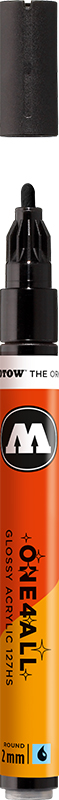 Image of Akrylmarker Molotow 127HS 2mm GLOSSY black 127352 4250397667669