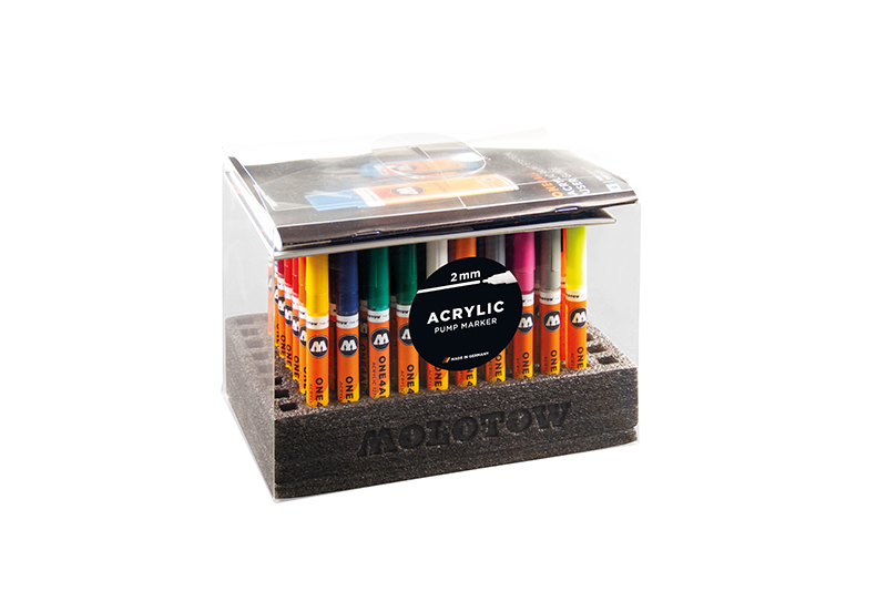 Image of Akrylmarker Molotow 127HS Display Set Complete 200188 4250397606248