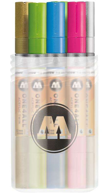 Image of Akrylmarker Molotow Twin 1,5/4mm Box Main-Kit 2, 12 pieces  utgått 200484 4250397635620