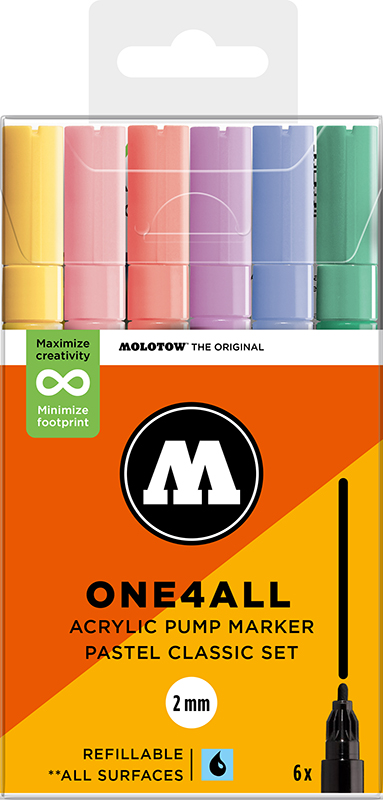 Image of Akrylmarkerset Molotow ONE4ALL 127HS Pastel Classic Set 200819 4250397674209