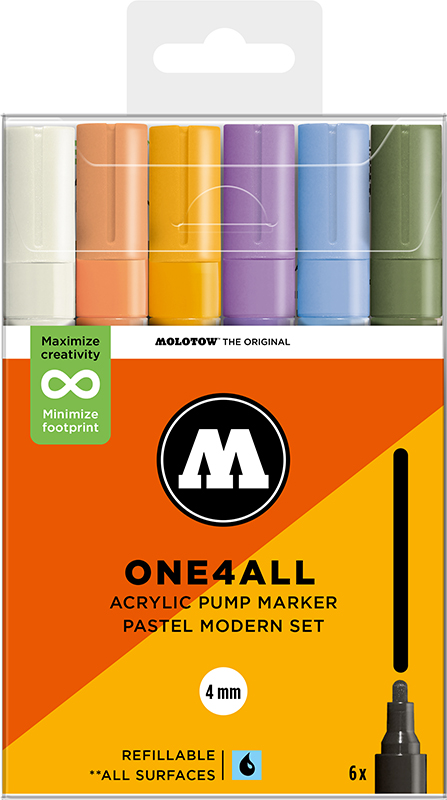 Image of Akrylmarkerset Molotow ONE4ALL 227HS Pastel Modern Set 200840 4250397674476