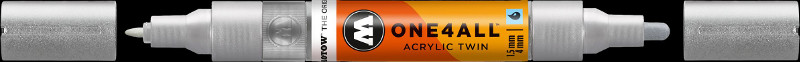 Image of Akrylmarker Molotow 1,5 + 4mm metallic silver 227 227505 4250397635316