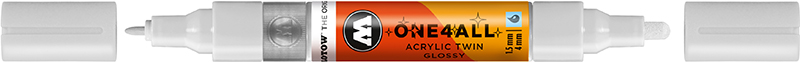 Image of Akrylmarker Molotow 1,5 + 4mm GLOSSY white 227551 4250397667775
