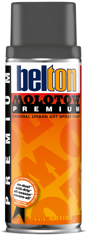 Image of Sprayfärg Molotow PREMIUM 400ml #221 black grey middle (6F) Utgår 327261 4015962729308