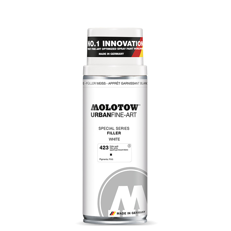 Image of Sprayfärg Molotow Akryl UrbanFineArt 400ml Filler White 423 (4F) 337313 4015962890602