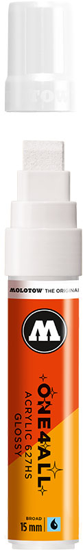 Image of Akrylmarker Molotow 627HS 15mm GLOSSY white 627551 4250397667898