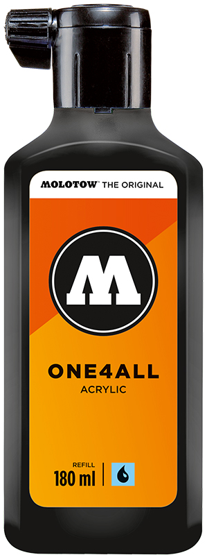 Image of Akrylfärg Molotow ONE4ALL 180ml signal black 180 692180 4250397601472