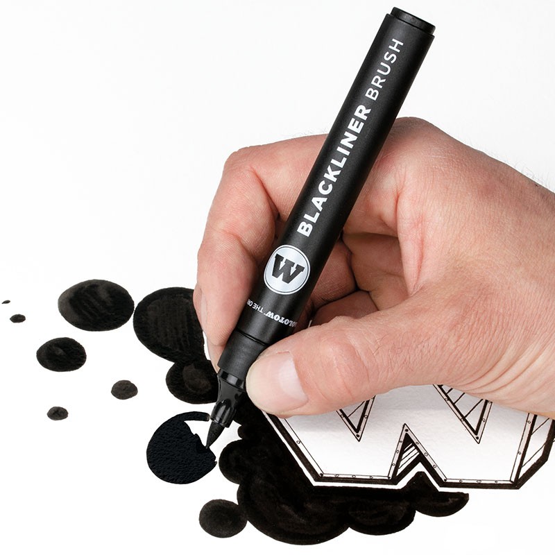 Image of Penselpenna Molotow Blackliner Brush 703212 4250397642772