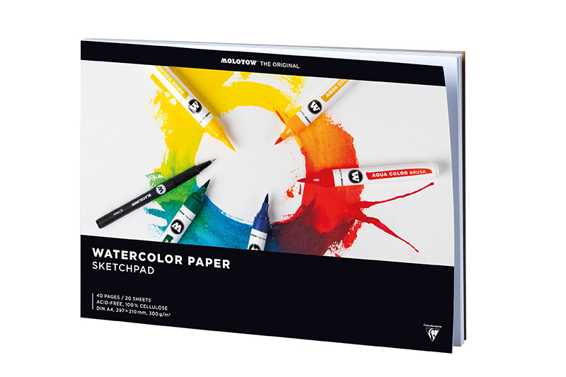 Image of Akvarellblock Molotow Aqua Pad 270x195mm 801220 4250397623627
