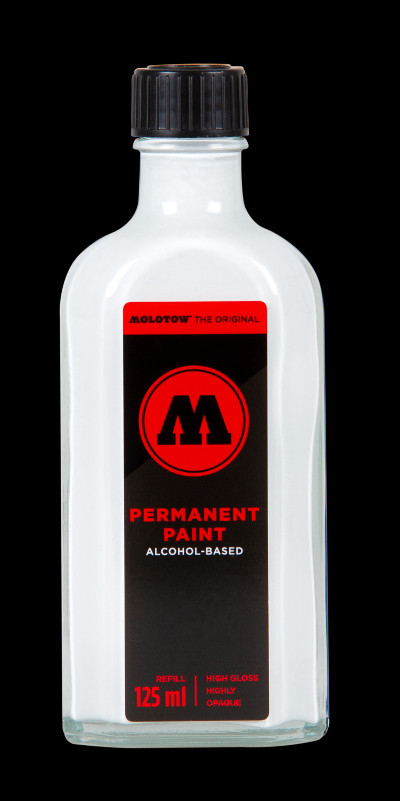 Image of Molotow Permanent Paint Alcohol Refill 125ml Signal White 862104 4250397636061