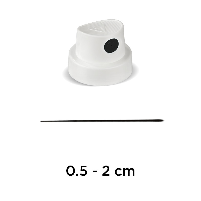 Image of Spraymunstycke Molotow Super Skinny white/black Polybag 100 pcs. 9001100 4250397638331