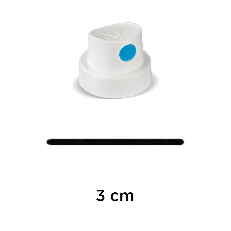 Image of Spraymunstycke Molotow Softcap white/blue Polybag 100 pcs. 9009100 4250397638737