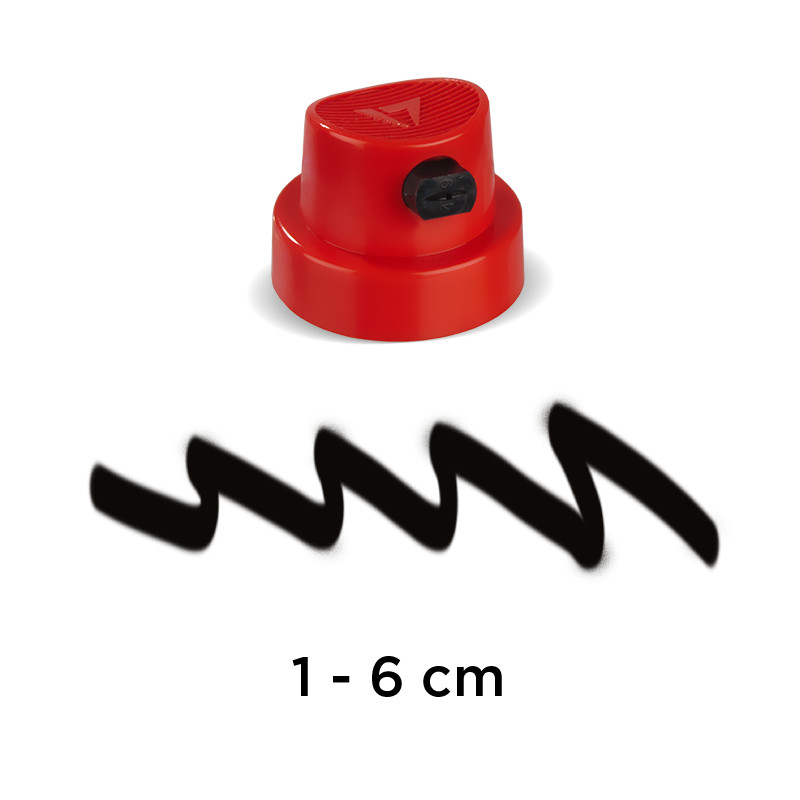 Image of Spraymunstycke Molotow Flat Jet Artist 2 red/black Polybag 100 pcs. 9015100 4250397638836
