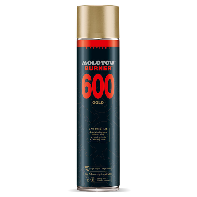 Image of Sprayfärg Molotow Burner 600ml  Gold  (6F) 940499 4015962368286