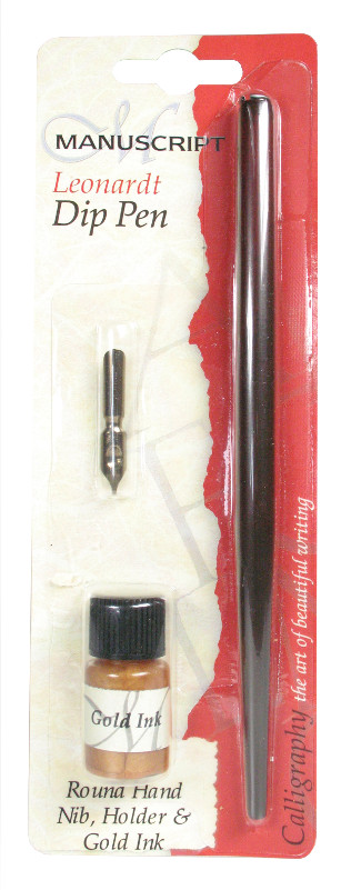 Image of Kalligrafi Manuscript Doppenna Round Hand Nib Gold Ink MDP261G 880216 5020180270005