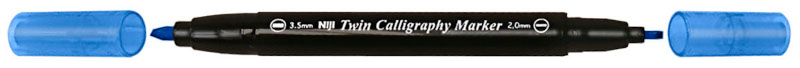Image of Kalligrafipenna NiJi Twin Calligrafi Blå VB 135503 4937523117037