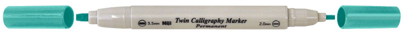 Image of Kalligrafipenna NiJi Twin Calligrafi Turkos/Emerald Perm. 136627