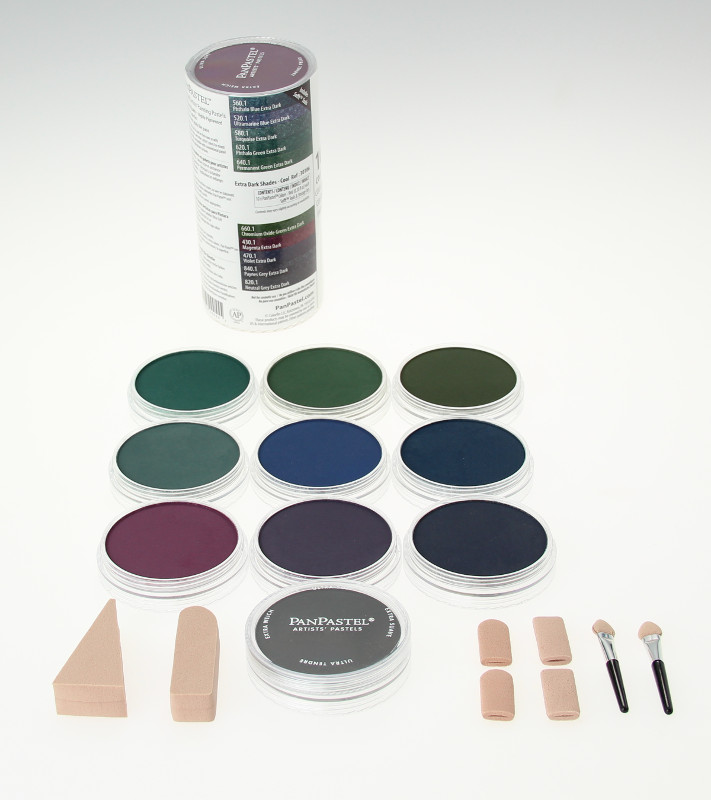 Image of PanPastel Extra Dark Shades - Cool 10 Color Sets 430106 879465000555