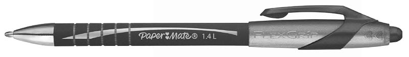 Image of Kulspetspenna Paper Mate P M Flexgrip Elite RT Ball Pen Med Black (12F) S0767600 3501170767580