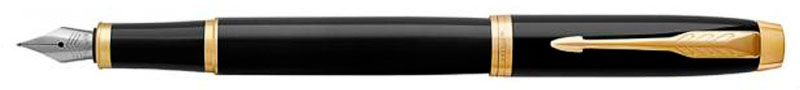 Image of Reservoarpenna Parker IM Black Lacquer G.T Fountain pen M Blue 1931652 3501179316529