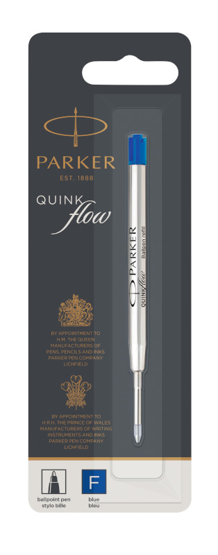 Image of Refill Parker Ballpen Quinkflow F Blue 1-Blister 1950368 3501179503684