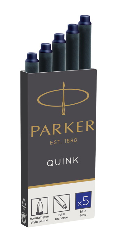 Image of Bläckpatron Parker Ink Cartridge Quink Blue 5-p 1950384 3501179503844