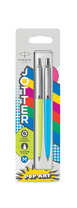 Image of Kulspetspenna Parker Jotter ORIG 60S LM/BLU BP M.BLU BL2 2141357 03026981413575