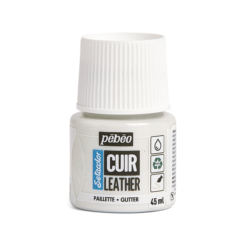Image of Läderfärg Pebeo Cuir Leather 45ml - Glitter Iridescent 295638 3167862956382