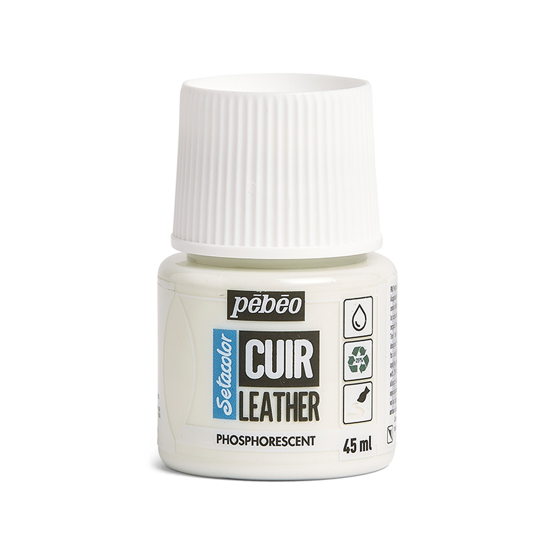 Image of Läderfärg Pebeo Cuir Leather 45ml - Phosphorescent 295649 3167862956498