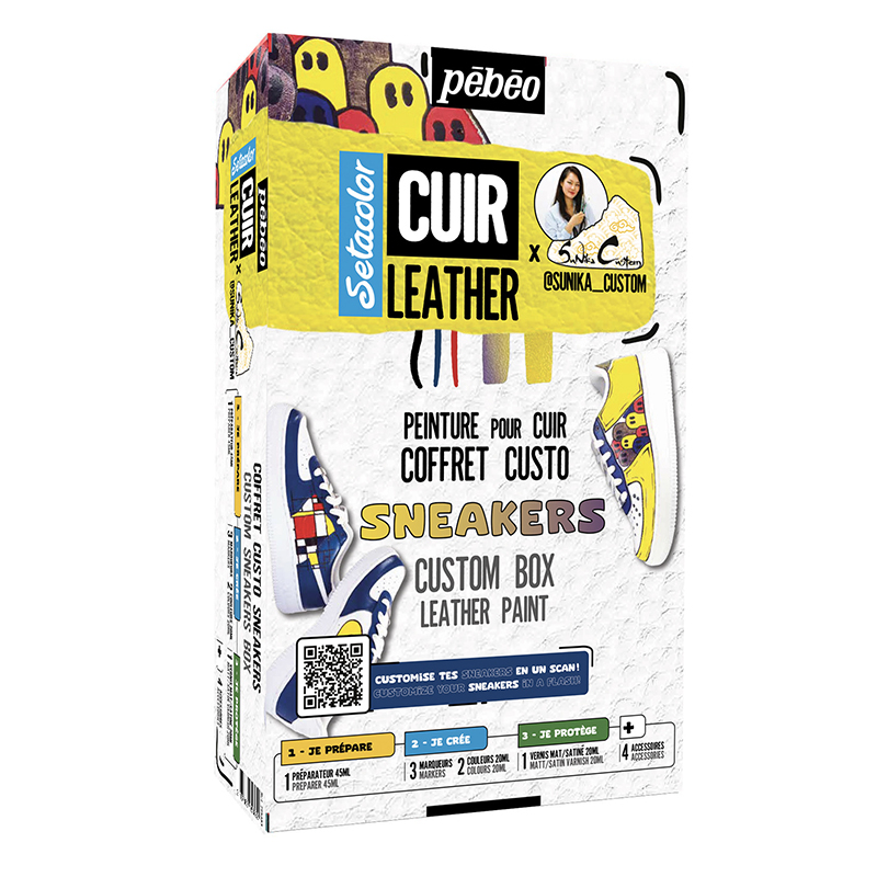 Image of Läderfärg Pebeo Cuir Leather Custo Sneakers Box 295683 3167862956832