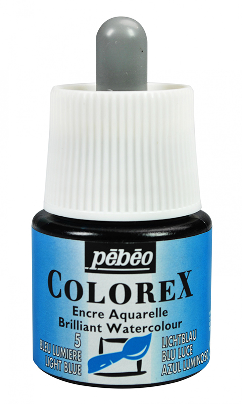 Image of Tusch Pebeo Colorex Ink 45ml Light Blue 005 (5F) 341005 3167863410050