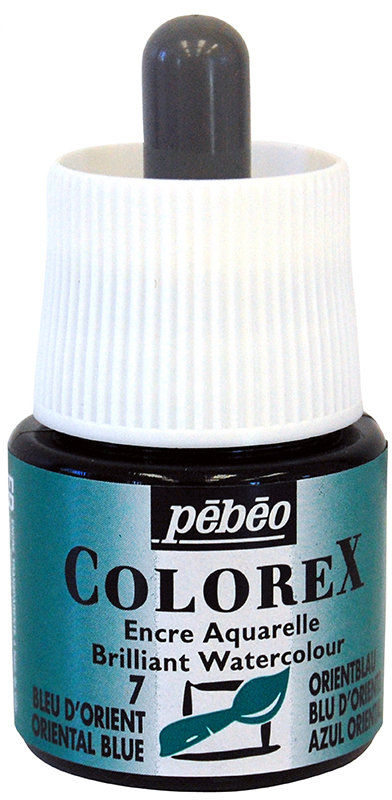Image of Tusch Pebeo Colorex Ink 45ml Oriental Blue 007 (5F) 341007 3167863410074