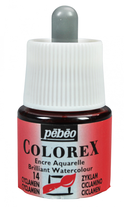 Image of Tusch Pebeo Colorex Ink 45ml Cyclamen 014 (5F) 341014 3167863410142