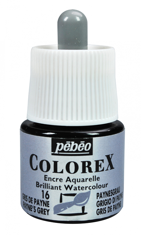 Image of Tusch Pebeo Colorex Ink 45ml Payne'S Grey 016 (5F) 341016 3167863410166