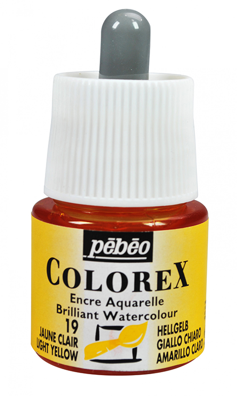 Image of Tusch Pebeo Colorex Ink 45ml Light Yellow 019 (5F) 341019 3167863410197