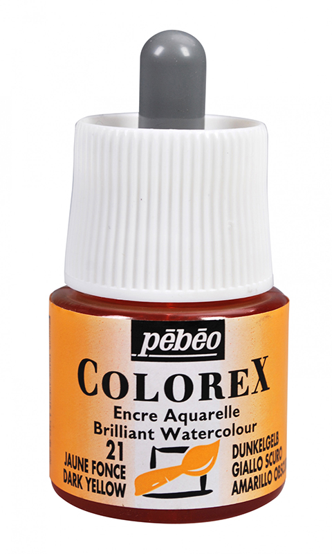 Image of Tusch Pebeo Colorex Ink 45ml Dark Yellow 021 (5F) 341021 3167863410210