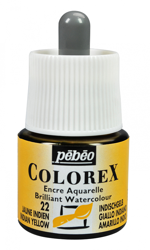 Image of Tusch Pebeo Colorex Ink 45ml India Yellow 022 (5F) 341022 3167863410227